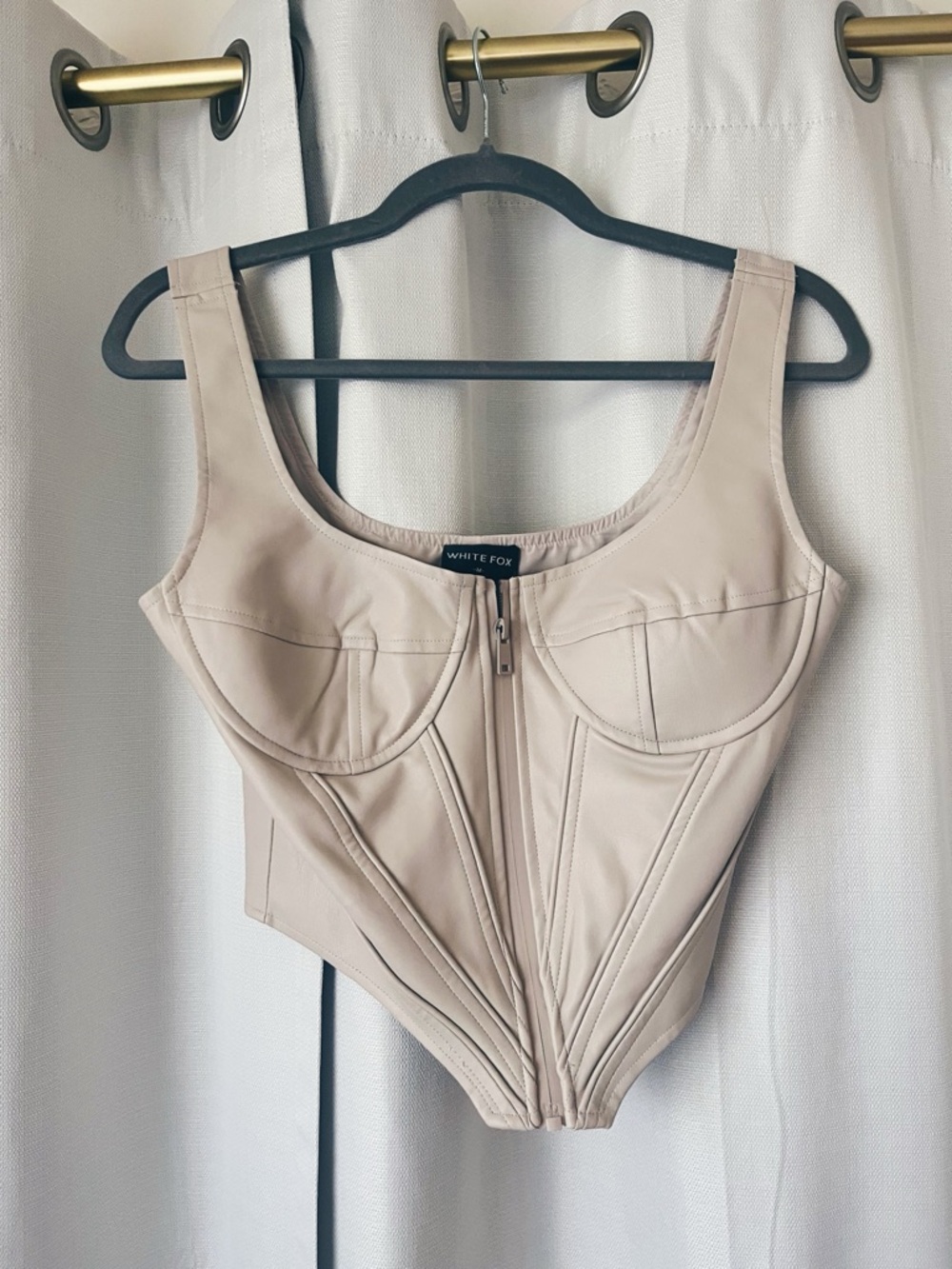 White Fox Boutique City Look Bustier Crop NWT